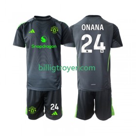 Billige Fotballdrakter Manchester United Andre Onana 24 Keeper Barn Bortedraktsett 2025/26 Kortermet